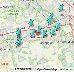 Mappa 20018 Sedriano MI, Italia (3.27214)