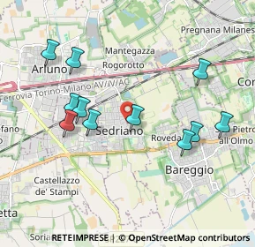 Mappa 20018 Sedriano MI, Italia (1.94455)