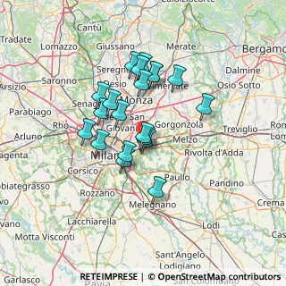 Mappa Via Benvenuto Cellini, 20090 Segrate MI, Italia (10.9525)