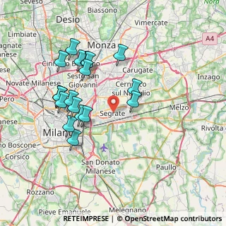 Mappa Via Benvenuto Cellini, 20090 Segrate MI, Italia (7.28895)