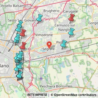 Mappa Via Benvenuto Cellini, 20090 Segrate MI, Italia (5.93842)