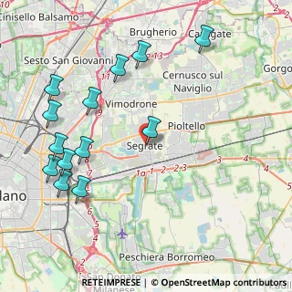 Mappa Via Benvenuto Cellini, 20090 Segrate MI, Italia (4.86385)