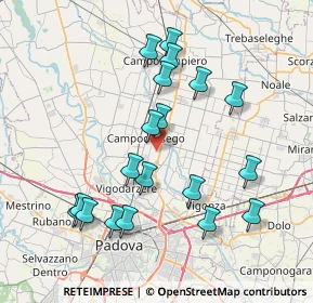 Mappa Via Frattina, 35011 Case Bocio PD, Italia (7.74737)