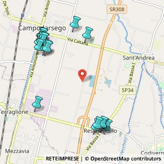 Mappa Via Frattina, 35011 Case Bocio PD, Italia (1.374)