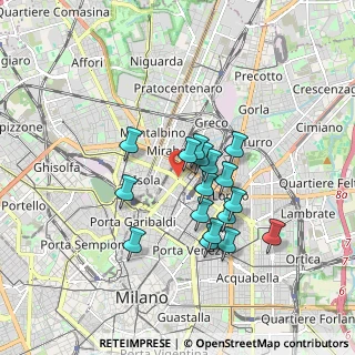 Mappa Via Emanuele Muzio, 20124 Milano MI, Italia (1.43059)
