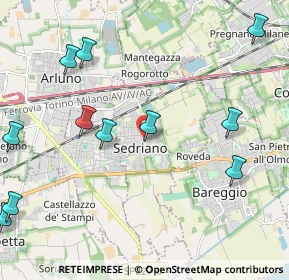 Mappa Via Turati, 20018 Sedriano MI, Italia (2.68727)