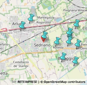 Mappa Via Turati, 20018 Sedriano MI, Italia (2.18727)