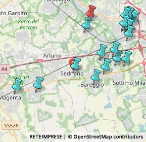 Mappa Piazza della Repubblica, 20018 Sedriano MI, Italia (5.33368)