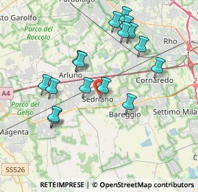 Mappa Piazza della Repubblica, 20018 Sedriano MI, Italia (3.75375)