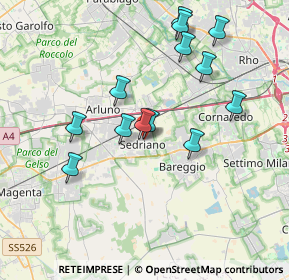 Mappa Via Turati, 20018 Sedriano MI, Italia (3.56615)