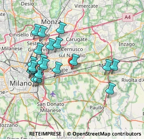 Mappa Via Generale Carlo Alberto dalla Chiesa, 20096 Pioltello MI, Italia (7.634)