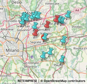 Mappa Via Generale Carlo Alberto dalla Chiesa, 20096 Pioltello MI, Italia (7.46632)