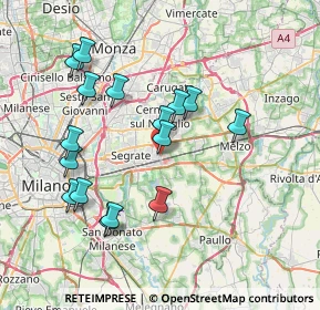 Mappa Via Generale Carlo Alberto dalla Chiesa, 20096 Pioltello MI, Italia (7.44375)