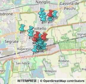Mappa Via Generale Carlo Alberto dalla Chiesa, 20096 Pioltello MI, Italia (1.2435)