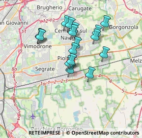 Mappa Via Generale Carlo Alberto dalla Chiesa, 20096 Pioltello MI, Italia (3.03353)