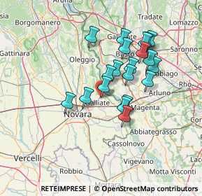 Mappa Strada Vicinale Carovella, 28066 Galliate NO, Italia (11.868)