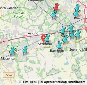 Mappa Via Fiume, 20018 Sedriano MI, Italia (4.68308)
