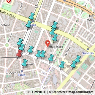 Mappa Via Rosellini, 20124 Milano MI, Italia (0.2685)