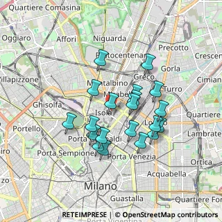 Mappa Via Rosellini, 20124 Milano MI, Italia (1.4975)