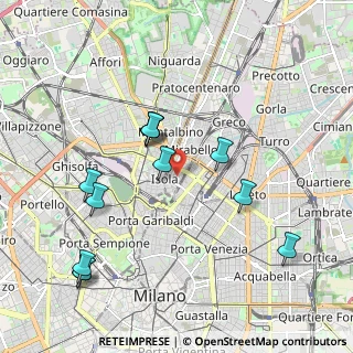 Mappa Via Rosellini, 20124 Milano MI, Italia (2.09333)