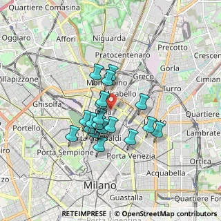 Mappa Via Rosellini, 20124 Milano MI, Italia (1.288)