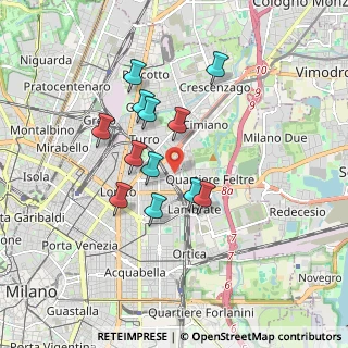 Mappa Via Ludovico D'Aragona, 20137 Milano MI, Italia (1.45583)