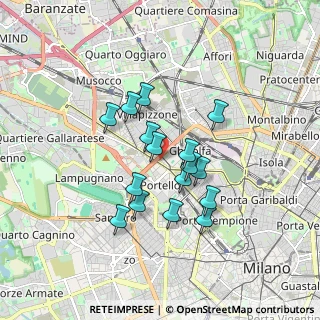 Mappa Via Giovanni Antonio Plana, 20155 Milano MI, Italia (1.3875)