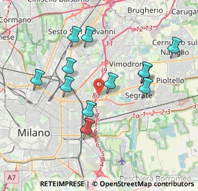 Mappa Piazza Caduti e Dispersi in Russia, 20134 Milano MI, Italia (3.51667)