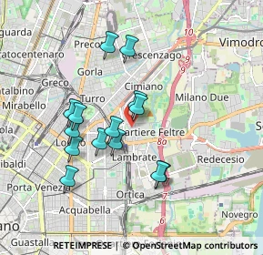 Mappa Via Mestre, 20134 Milano MI, Italia (1.575)