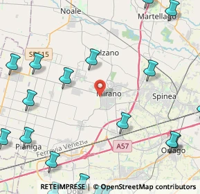 Mappa 30035 Mirano VE, Italia (6.7015)