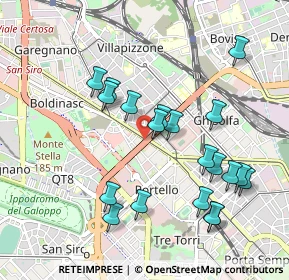 Mappa Viale Certosa, 20155 Milano MI, Italia (0.9805)