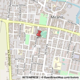 Mappa Via A. Gramsci, 45, 30035 Mirano, Venezia (Veneto)