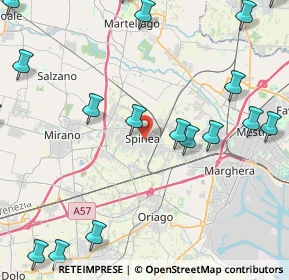 Mappa Via E. Fermi, 30038 Spinea VE, Italia (6.424)