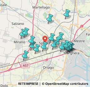 Mappa Via E. Fermi, 30038 Spinea VE, Italia (3.261)