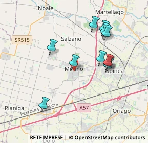 Mappa Via V.Bellini, 30035 Mirano VE, Italia (3.61273)