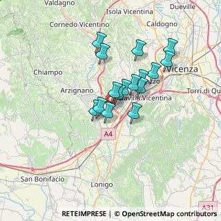 Mappa Via Otto Sommer, 36075 Montecchio Maggiore VI, Italia (5.21563)