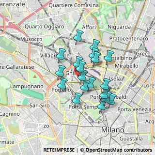 Mappa Via Principe Eugenio, 20155 Milano MI, Italia (1.349)