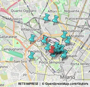 Mappa Via Principe Eugenio, 20155 Milano MI, Italia (1.437)