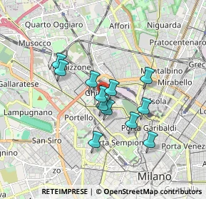 Mappa Via Principe Eugenio, 20155 Milano MI, Italia (1.33917)