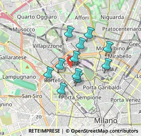 Mappa Via Principe Eugenio, 20155 Milano MI, Italia (1.28818)