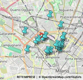 Mappa Via Principe Eugenio, 20155 Milano MI, Italia (1.464)