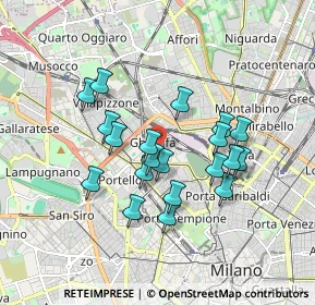 Mappa Via Principe Eugenio, 20155 Milano MI, Italia (1.5105)