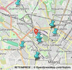 Mappa Via Principe Eugenio, 20155 Milano MI, Italia (2.08091)