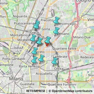 Mappa Via Lambrate, 20131 Milano MI, Italia (1.455)