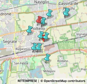 Mappa Via 8 Marzo, 20096 Pioltello MI, Italia (1.53917)