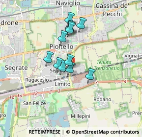Mappa Via 8 Marzo, 20096 Pioltello MI, Italia (1.31667)