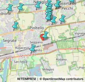 Mappa Via 8 Marzo, 20096 Pioltello MI, Italia (2.465)