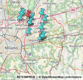 Mappa Via 8 Marzo, 20096 Pioltello MI, Italia (6.49333)