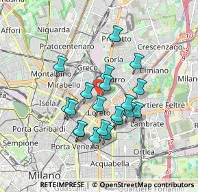 Mappa Via delle Leghe, 20127 Milano MI, Italia (1.4645)