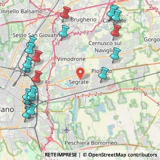 Mappa Via Giuseppe Mazzini, 20090 Segrate MI, Italia (5.8715)
